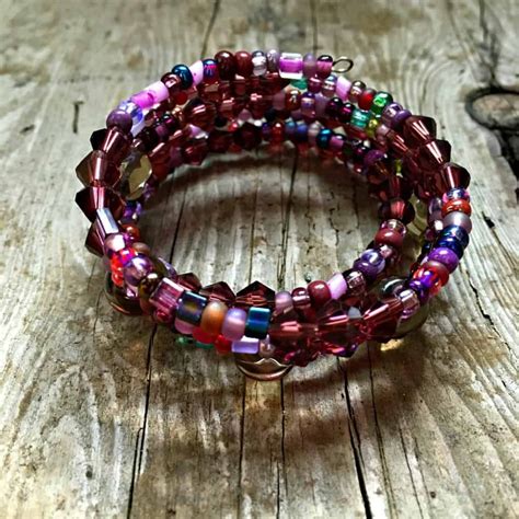 Memory Wire Bracelet Tutorial With Beads And Wrapped Wire In 2020