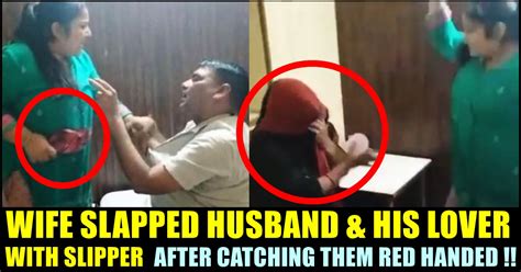 Viral Video Wife Caught Her Husband Red Handed While Romancing With