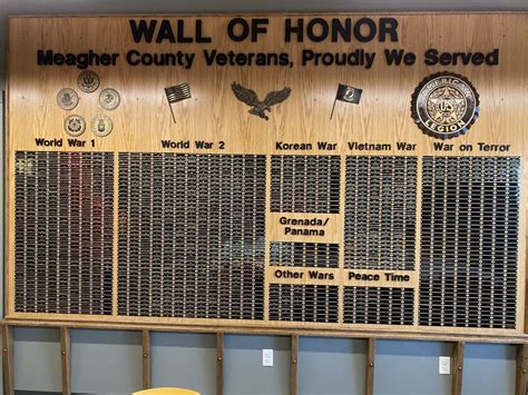 Wall Of Honor Meagher County Veterans Proudly We Served The