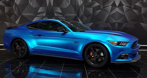 Ford Mustang Blue Iridescent Wrap Wrapstyle