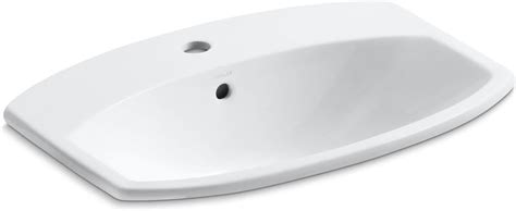 KOHLER K 2351 1 0 Cimarron Self Rimming Bathroom Sink White Bathroom