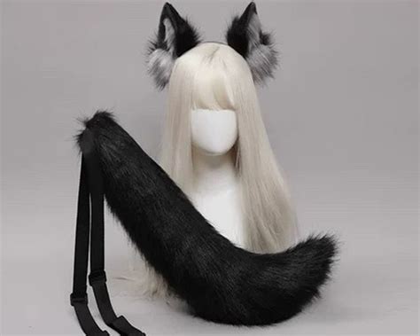 Cos Fox Tail And Ears Suitwolf Tail Wolf Ears Cosplay Animal Etsy