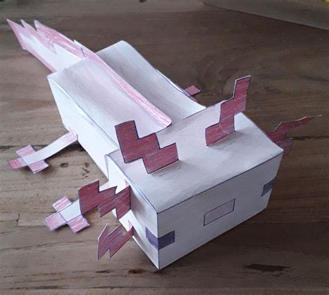 Papercraft Axolotl En Manualidades De Minecraft Cosas Minecraft My