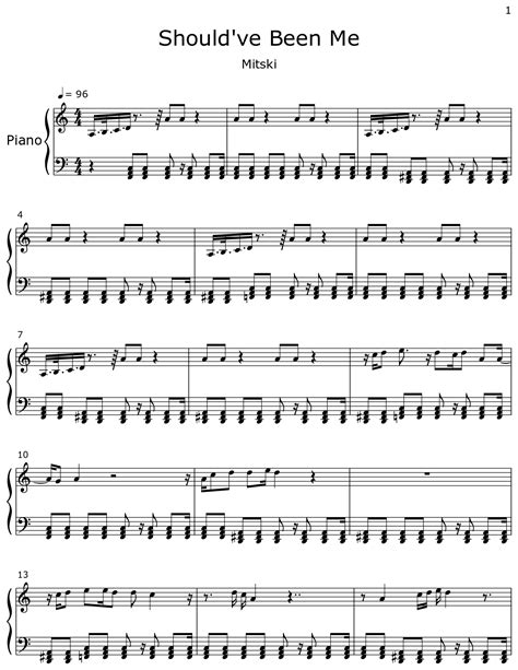 Should Ve Been Me Sheet Music For Piano