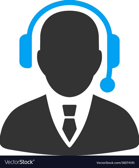 Dispatcher Flat Icon Royalty Free Vector Image