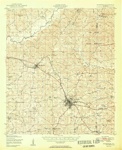 Enterprise Alabama 1950 1950 Usgs Old Topo Map Reprint 15x15 Al Quad