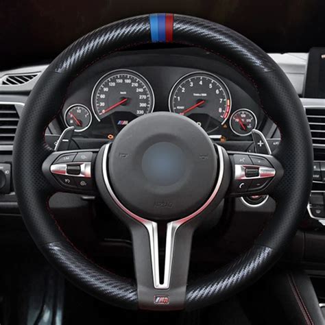 Buy Carbon Fiber Leather Black Leather Steering Wheel