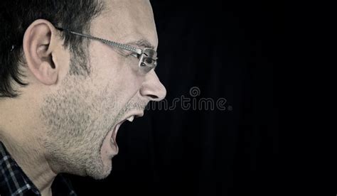 Rage Scream Of Angry Man Stock Photo Image Of Crazy 6363798