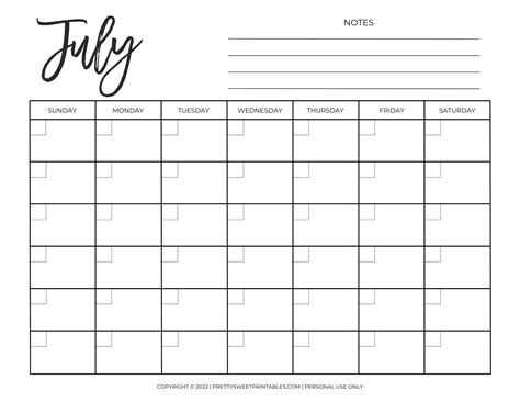 Dashing Blank Calendar July 17 Printable Calendar Tem