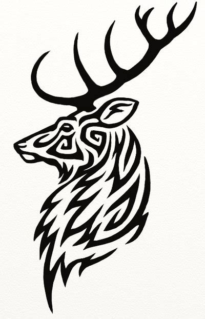Tribal Deer Tattoos Designs