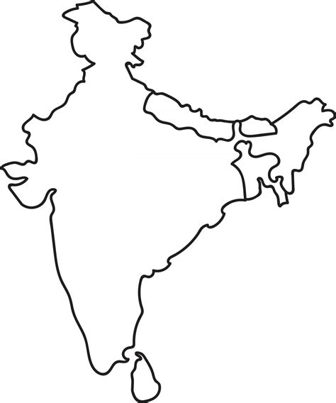 India Map Outline Vector Art Icons And Graphics For Free Download