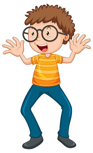 Nerdy Boy Cartoon Character Stock Illustration Download Image Now
