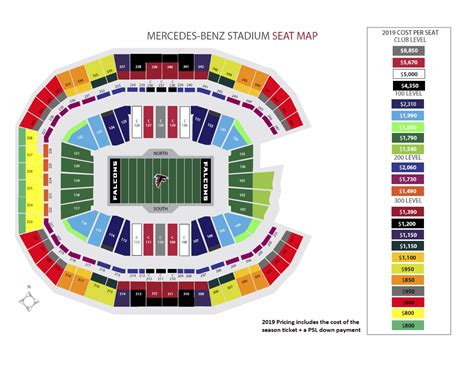 Breakdown Of The Mercedes Benz Stadium Seating Chart Atlanta Falcons