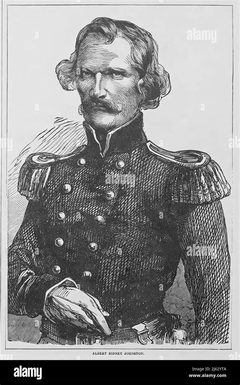 Portrait Of Albert Sidney Johnston Confederate Army General In The