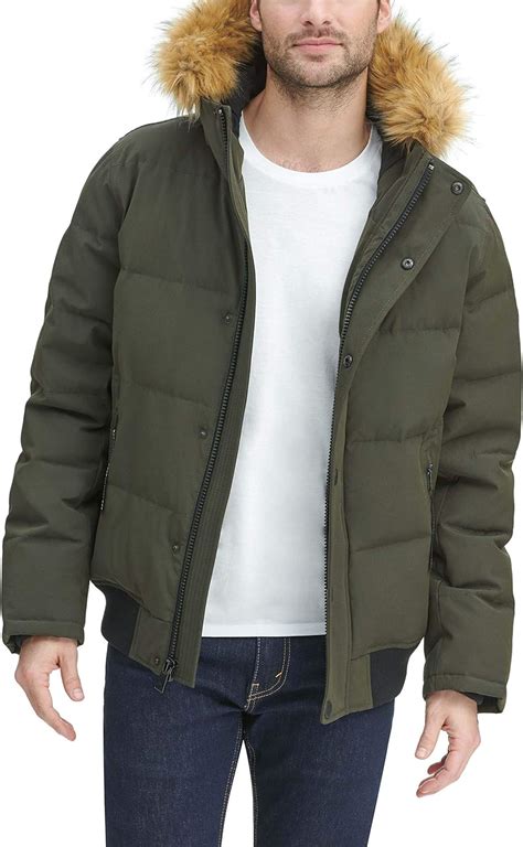 Buy Tommy Hilfiger Mens Arctic Cloth Quilted Snorkel Bomber Jacket
