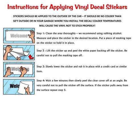 Printable Instructions For Applying Vinyl Decals Printable Word Searches