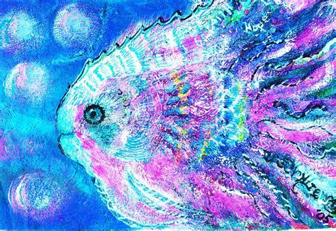 Happy Fish With Pinks And Blues Painting By Anne Elizabeth Whiteway