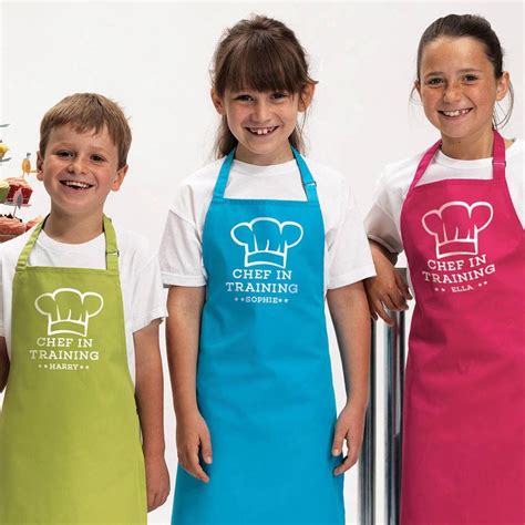 Personalised Chef In Training Kids Apron Kids Apron Personalized
