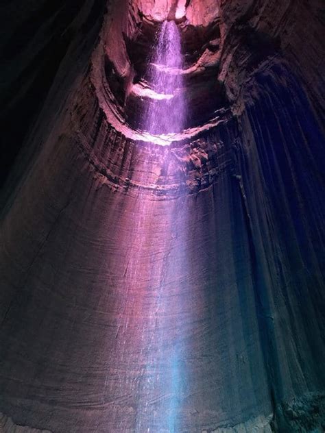 See An Amazing And Beautiful Waterfall In A Cave At Ruby Falls In