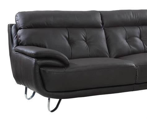 Contemporary Brown Leather Match Sofa Global United A159 Buy Online