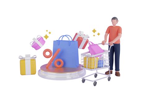 Online Shopping 3d Illustration Shopping Online Store For Sale Mobile