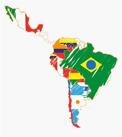 Latin America Flag Map Hd Png Download Transparent Png Image Pngitem