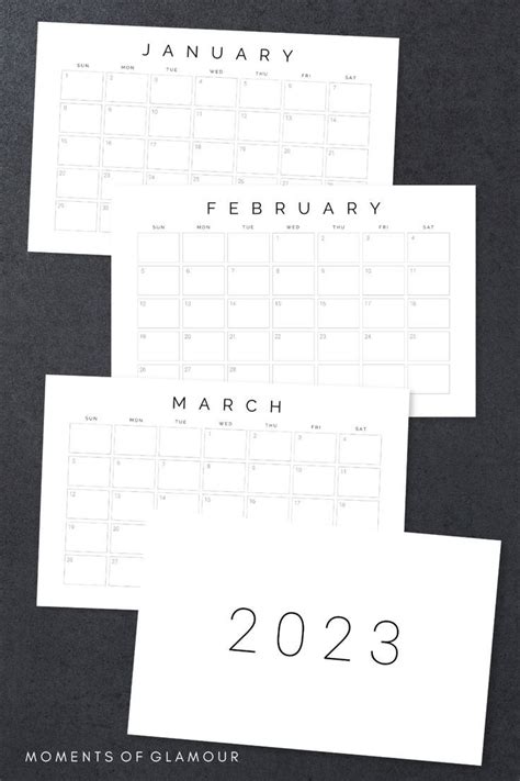 Calendar Monthly Planner Digital Calendar Simple Aesthetic Aesthetic