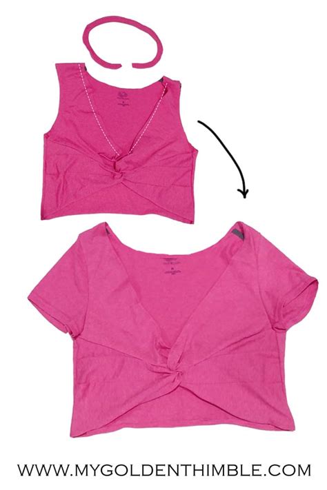 Diy Crop Top With A Regular T Shirt Easy Upcycled Tutorial