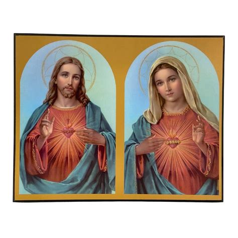 Sacred Heart Of Jesusimmaculate Heart Of Mary Plaque Seton Shrine