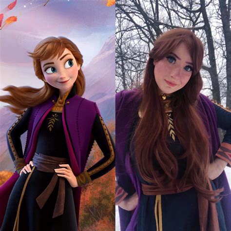 Anna Frozen 2 Side By Side Cosplay Self Rcosplay