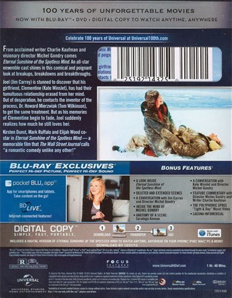 Eternal Sunshine Of The Spotless Mind Blu Ray Dvd Digital Copy