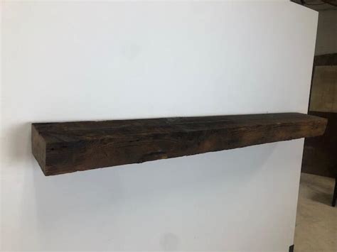 60 Reclaimed Barn Wood Fireplace Mantel Shelf 4x8 Modern Timber Craft