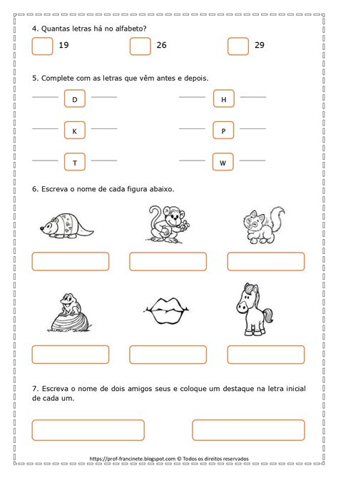 Blog Da Profa Francinete Atividades De Português 1º E 2º Ano Alfabeto