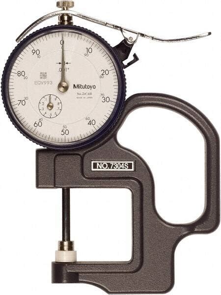 Mitutoyo 0 To 1 Measurement 0 001 Graduation Dial Thickness Gage 53765699 Msc