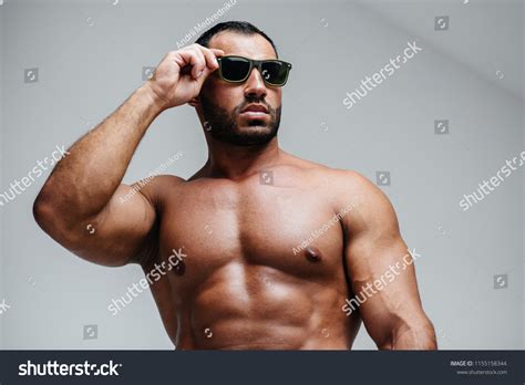 Sexy Athlete Naked Torso Wearing Glasses Shutterstock