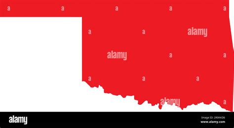 Red Cmyk Color Map Of Oklahoma Usa Stock Vector Image And Art Alamy