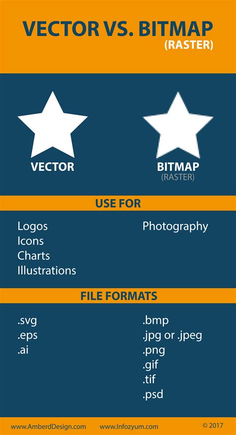 Vector Vs Bitmap Raster Infographic Digital Graphics Art Vector