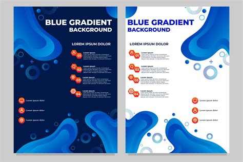 Blue Business Flyer Template Illustrator Graphics Creative Market