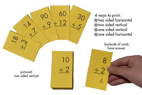Check spelling or type a new query. Division 1-12 (all facts) Flash Cards plus free Division Facts Sheet (printables)