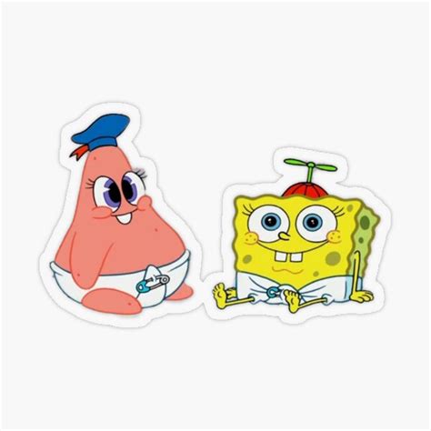 Baby Spongebob And Patrick Sticker By Jakexkratzer