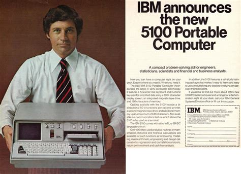 Ibm 5100 Portable Computer 1975 It Weighed 50 Lbs And Sold For