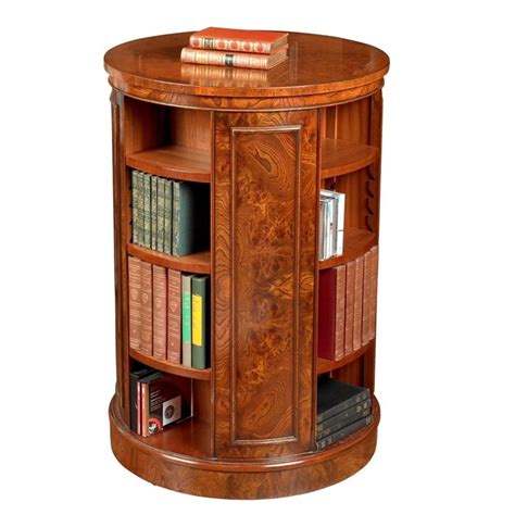 Bespoke Tall Revolving Round Bookcase Elm Sussex Grange Furniture