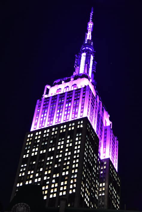 Picture Of Empire State Building Lit Up In Purple In Honor Flickr