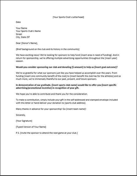 Motocross sponsor letter page 3 line 17qq com / university joint sponsor letter of agreement. Sponsorship Letter Template for Sports Clubs | Sponsorship ...