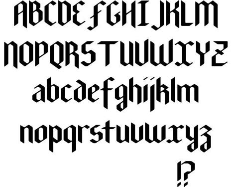 New Gothic Textura Font Lettering Alphabet Gothic Fonts Lettering Fonts