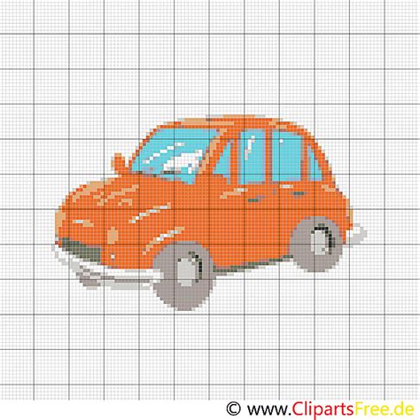 Kostenlose bilder für gestaltung der arbeitsblätter für schule, kindergarten. Stickvorlagen Kreuzstich kostenlos Kfz, Auto, PKW