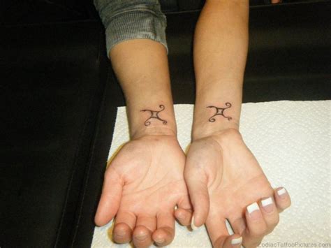 Stylish Gemini Tattoos On Wrist