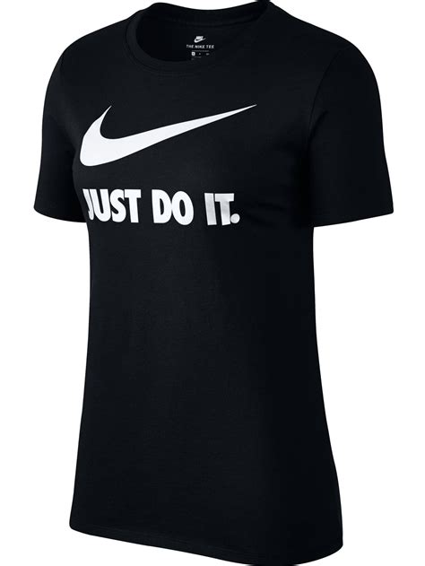Nike Nike Just Do It Swoosh Logo Womens T Shirt Blackwhite 889403