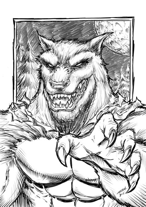 Werewolf Sketch By Ram By Ramstudios1 On Deviantart