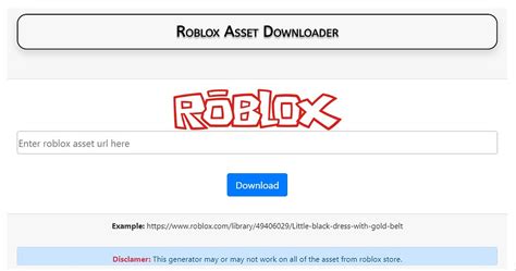 Roblox Asset Downloader 2019 100 Working
